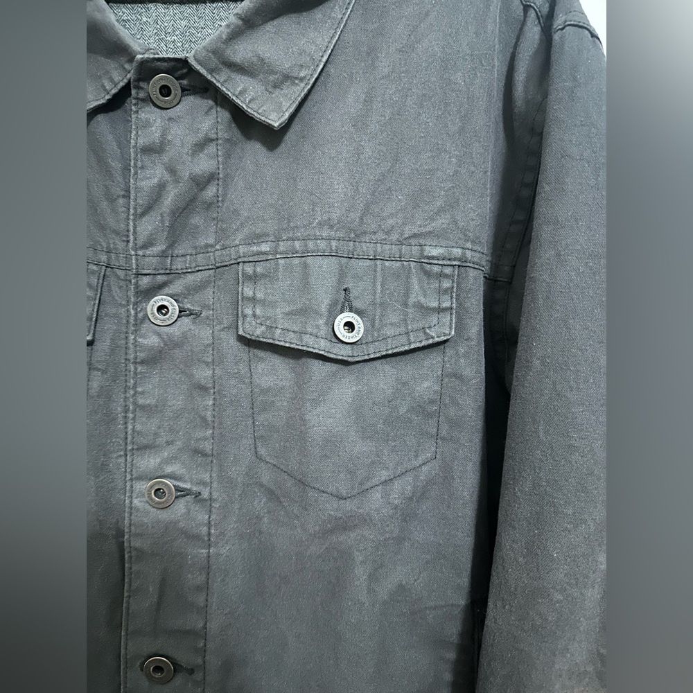 Flint & Tinder Waxed Canvas Trucker  size Medium Flannel Lined - Picture 2 of 12